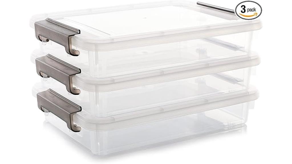 plastic storage bins with lids