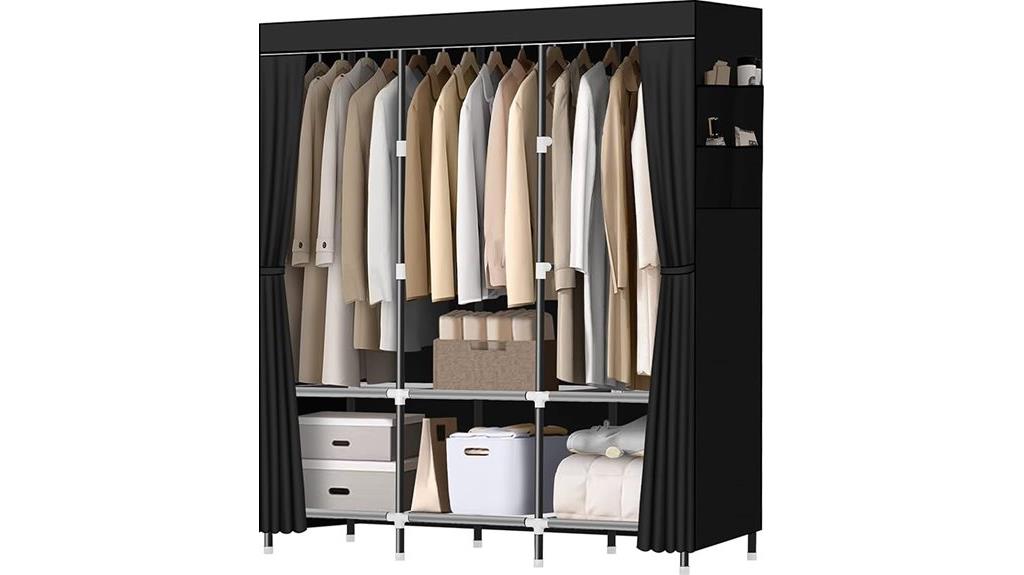 portable closet with shelves