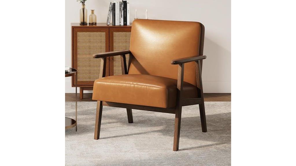 pu leather accent chair