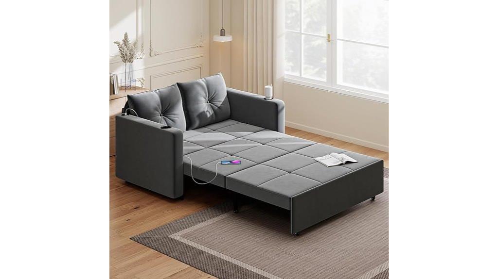 pull out couch with usb