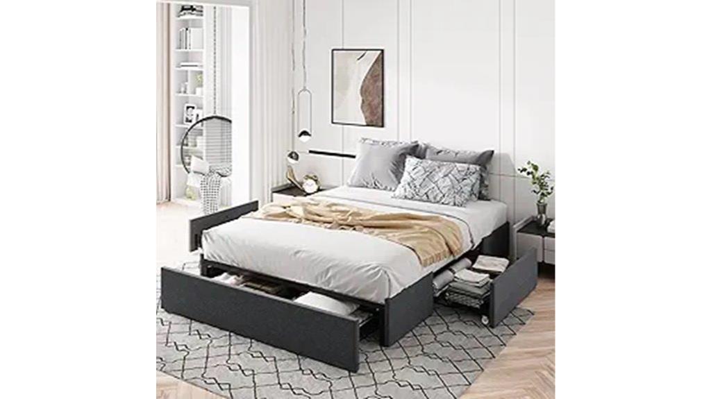 queen size storage bed