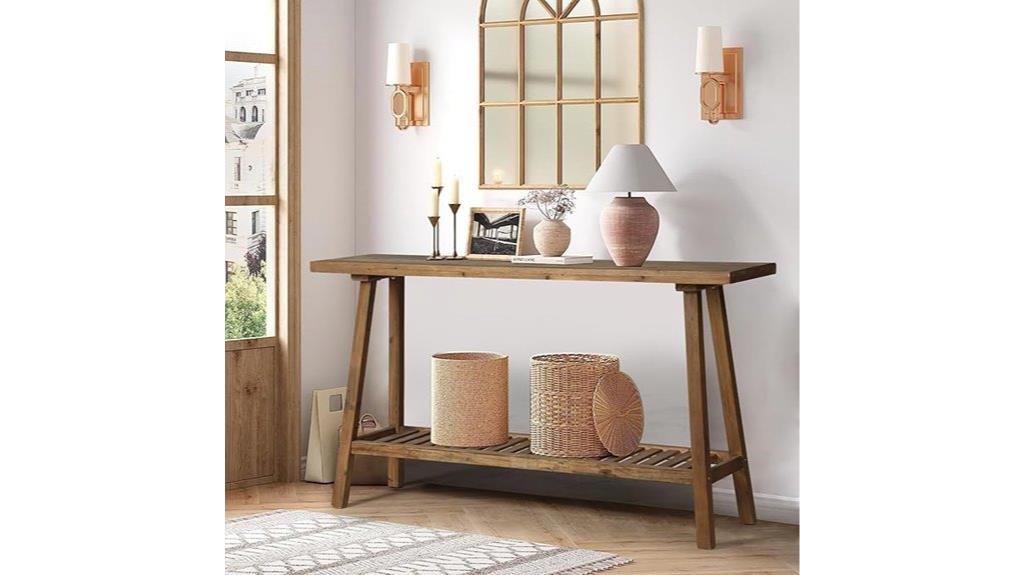 reclaimed solid wood console