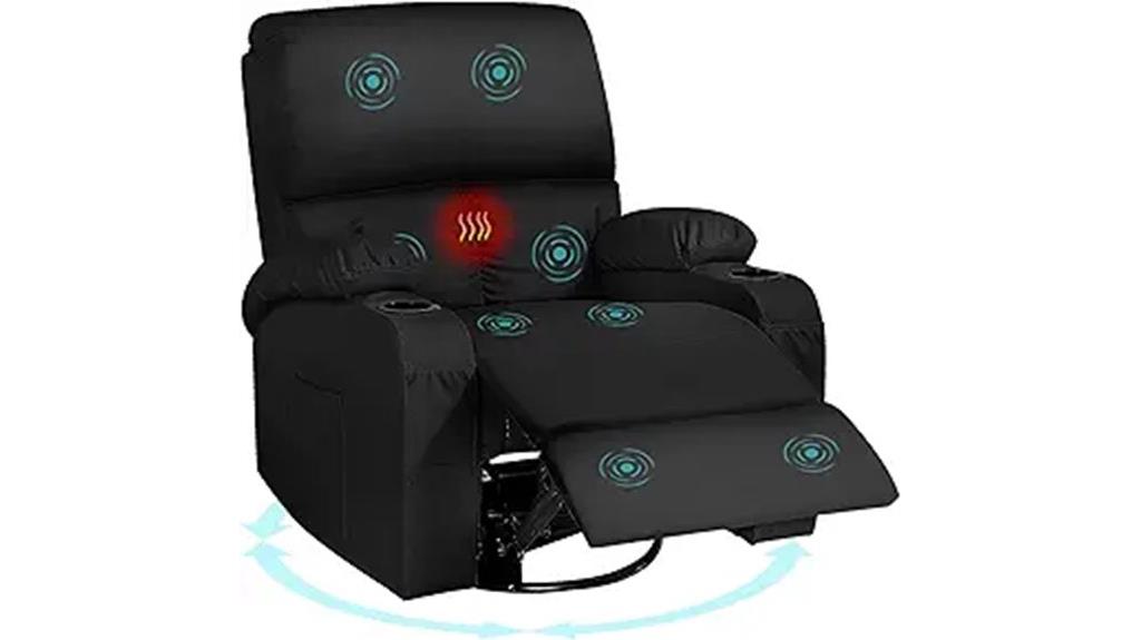 recliner with massage features