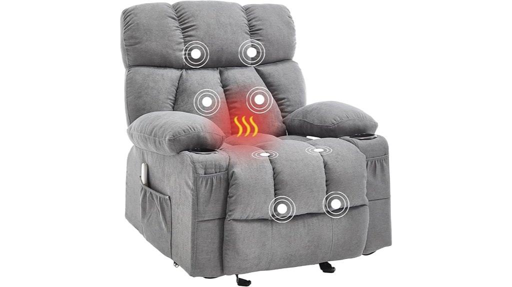 recliner with massage features