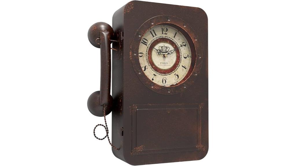 retro clock with safe