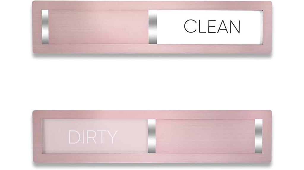 rose gold dishwasher sign