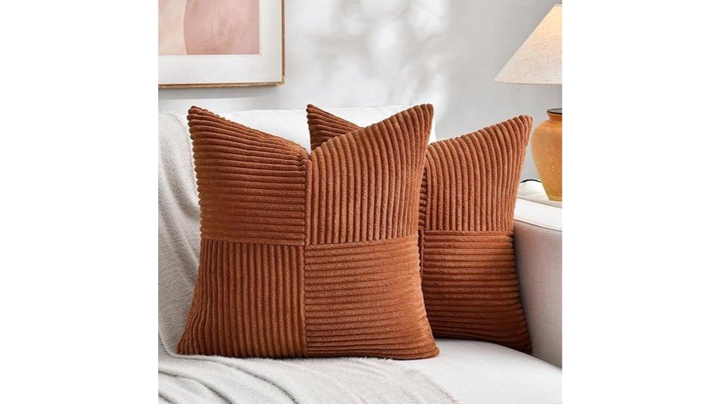 rust boho pillow covers