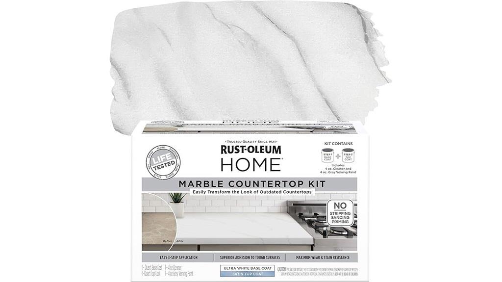 rust oleum white countertop kit