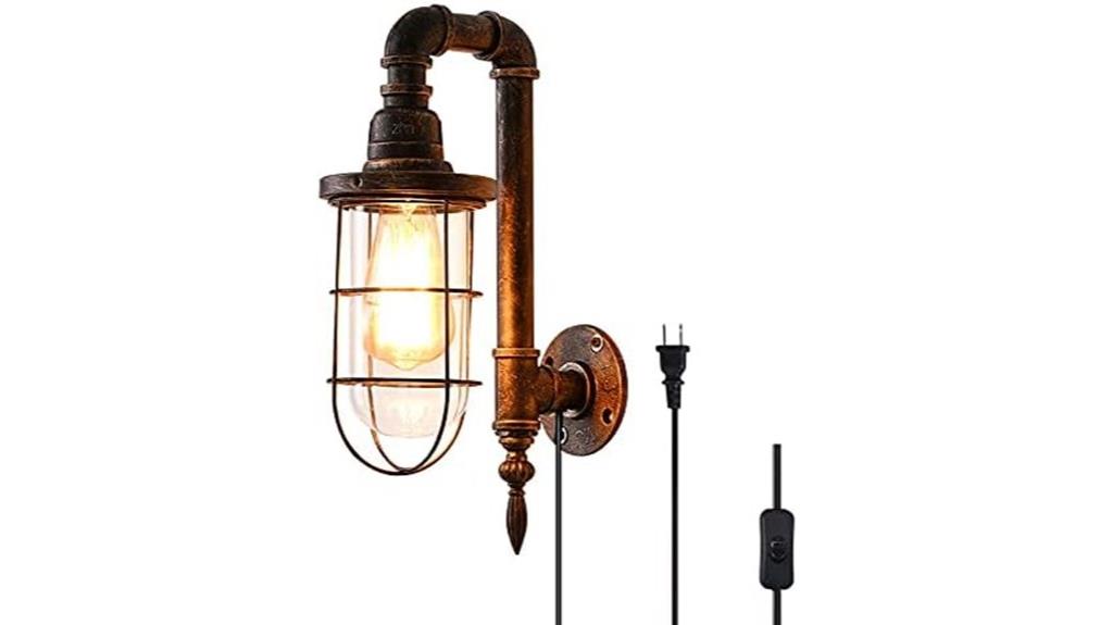 rustic edison sconce fixture