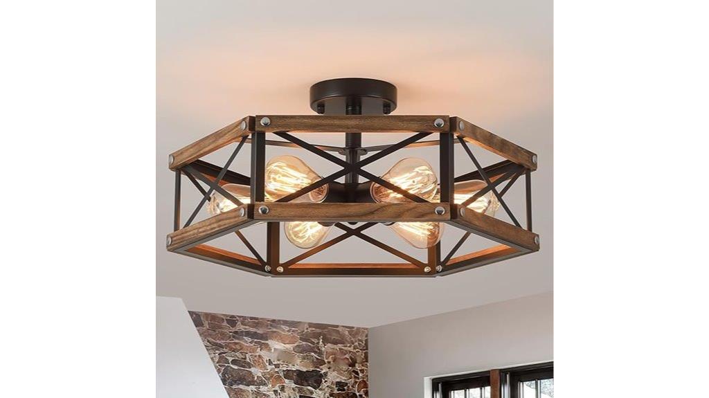 rustic farmhouse ceiling light