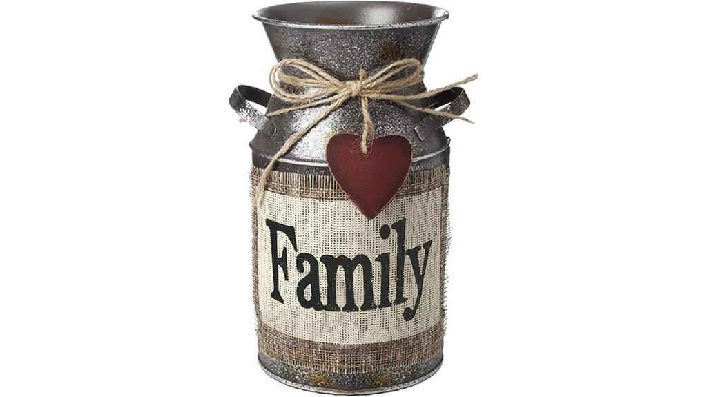 rustic rope design metal vase
