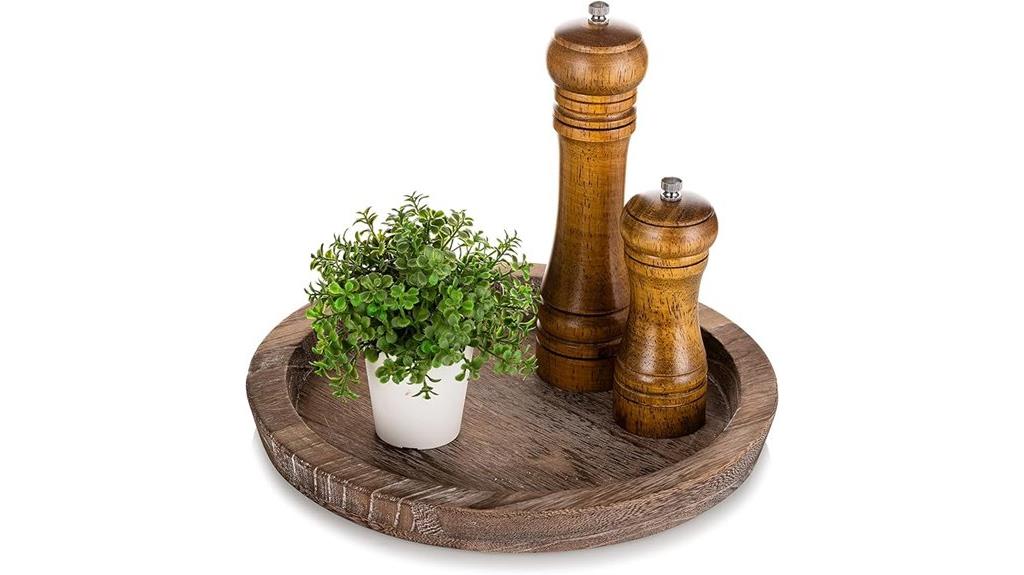 rustic wooden serving tray