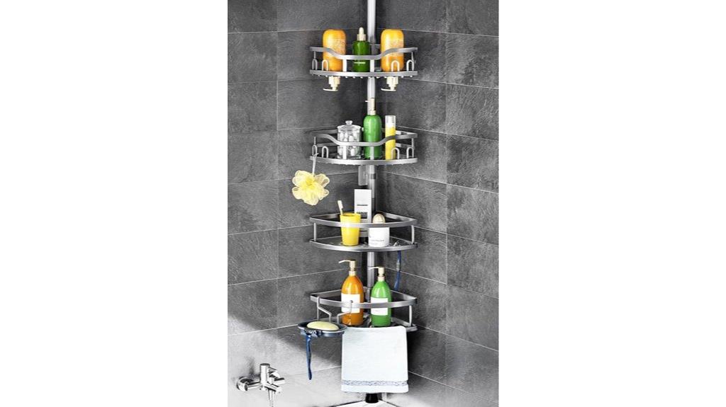 rustproof 4 tier shower organizer