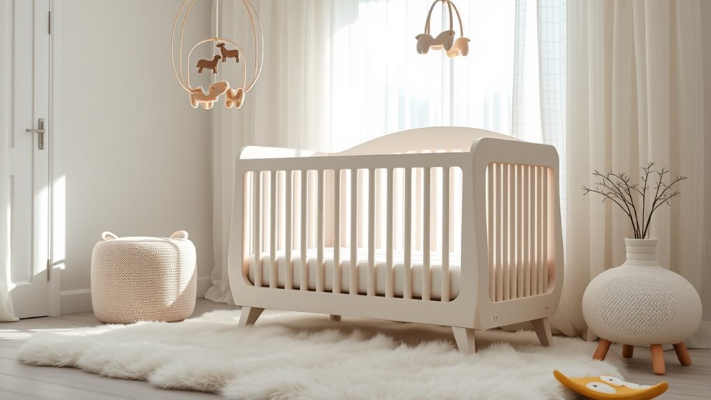 safe adjustable durable cribs
