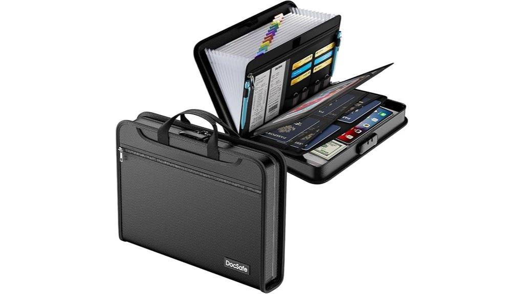 secure locking file organizer