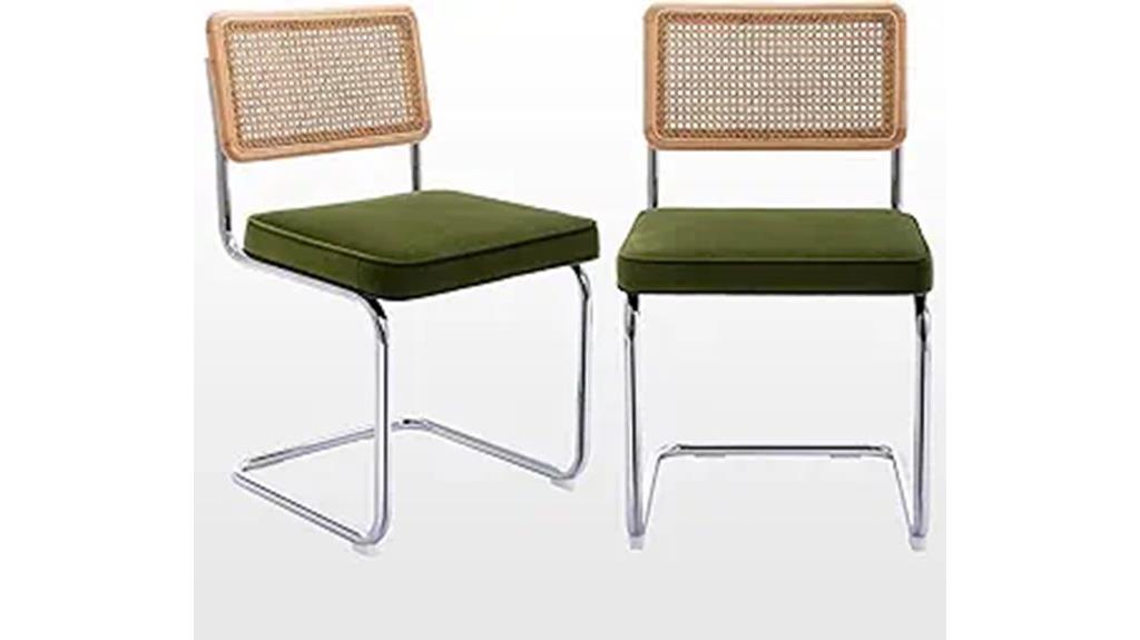 set of 2 rattan chairs