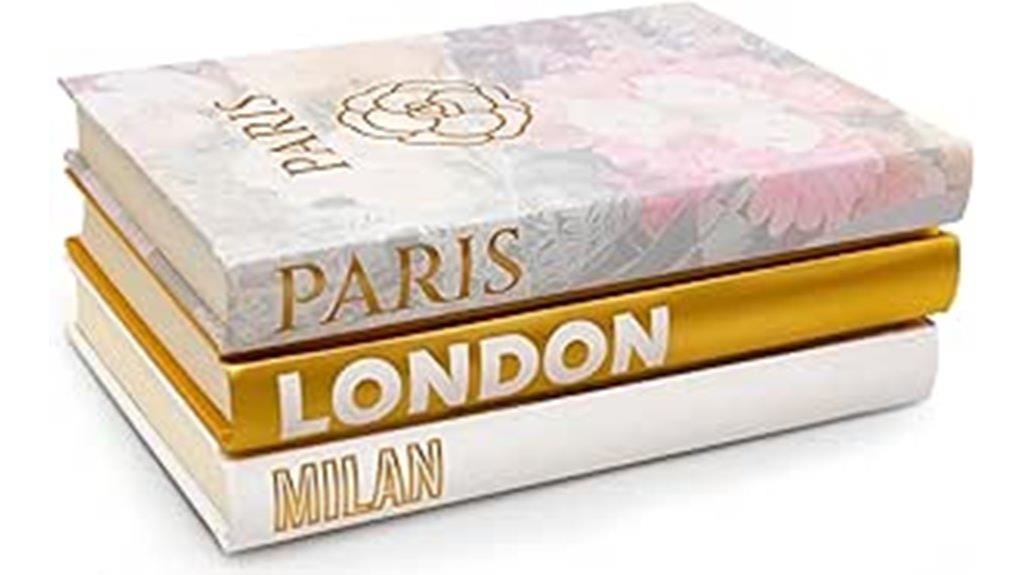 set of 3 decorative books