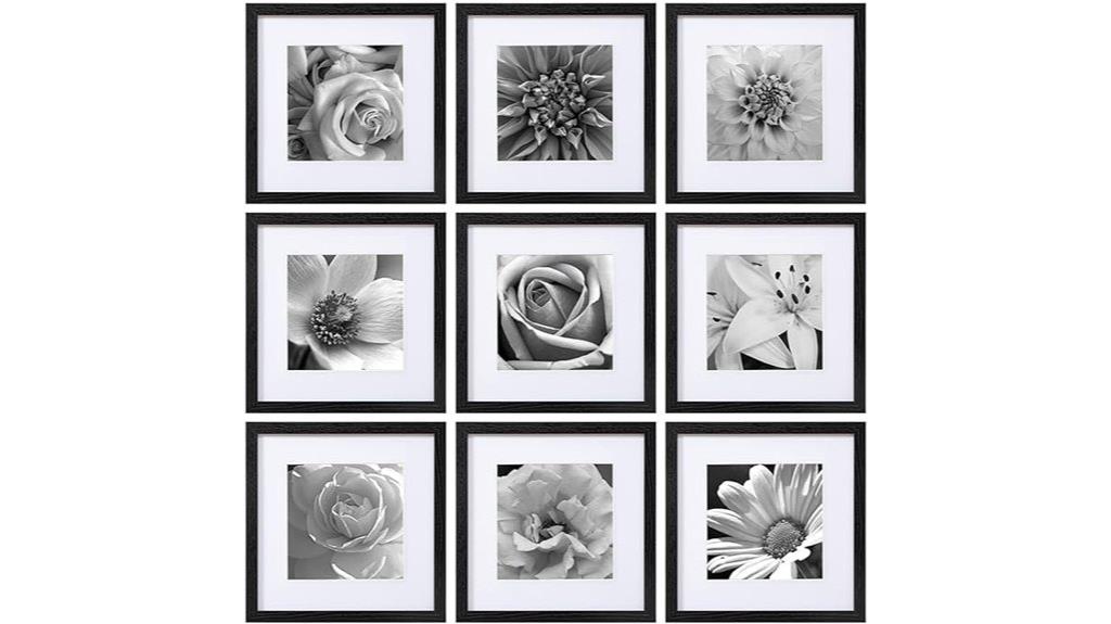 set of nine 12x12 frames