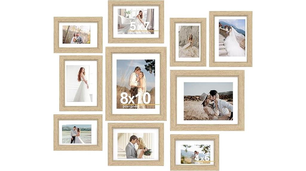 set of ten picture frames