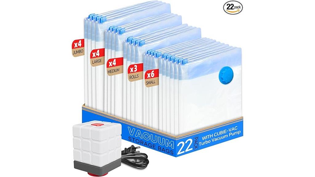 set of twenty two vacuum bags