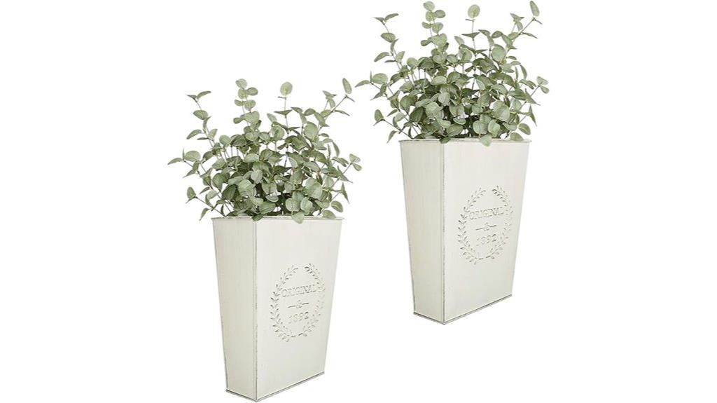 set of two farmhouse planters