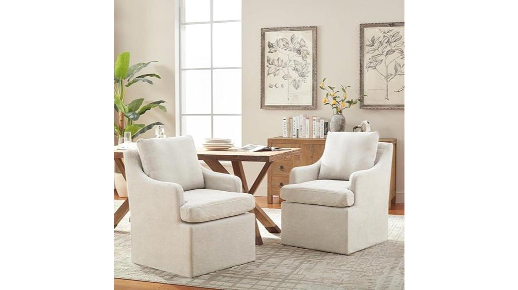 set of two upholstered chairs
