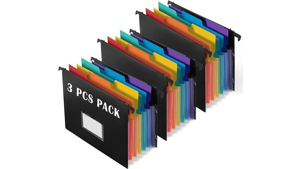 seven pocket hanging file set