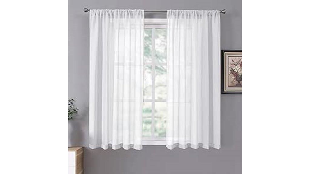 sheer linen bedroom curtains