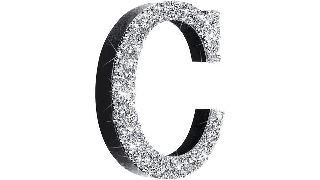 silver letter c wall decor