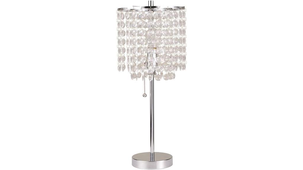 silver metal deco lamp