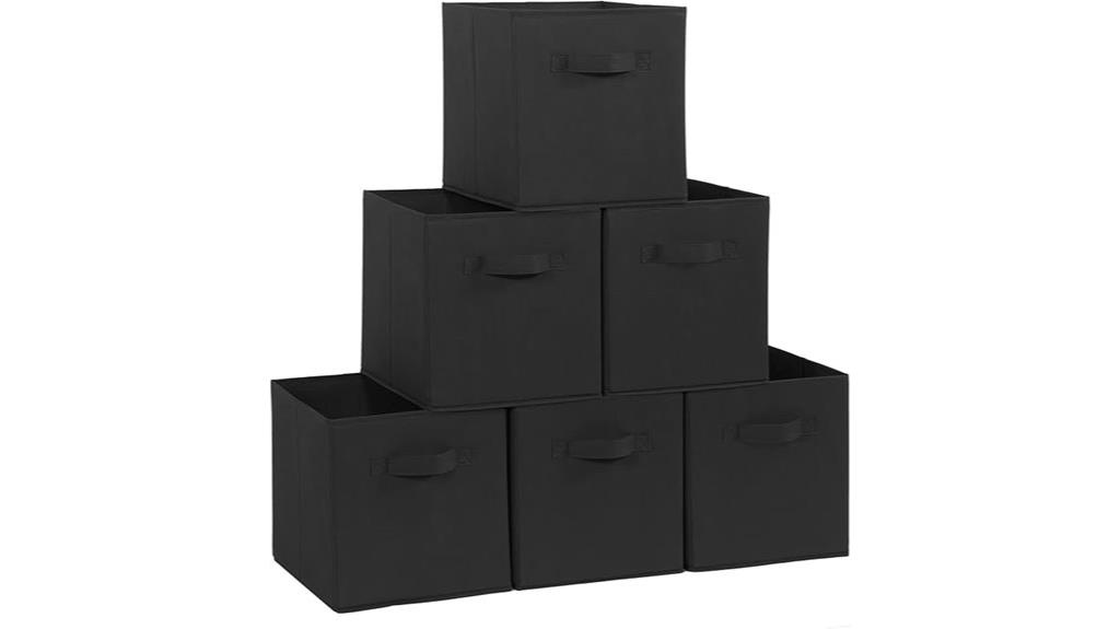 six pack fabric storage bins