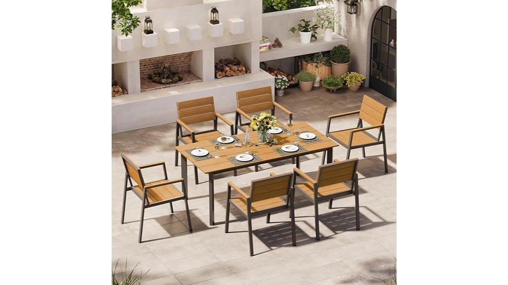 six person patio table