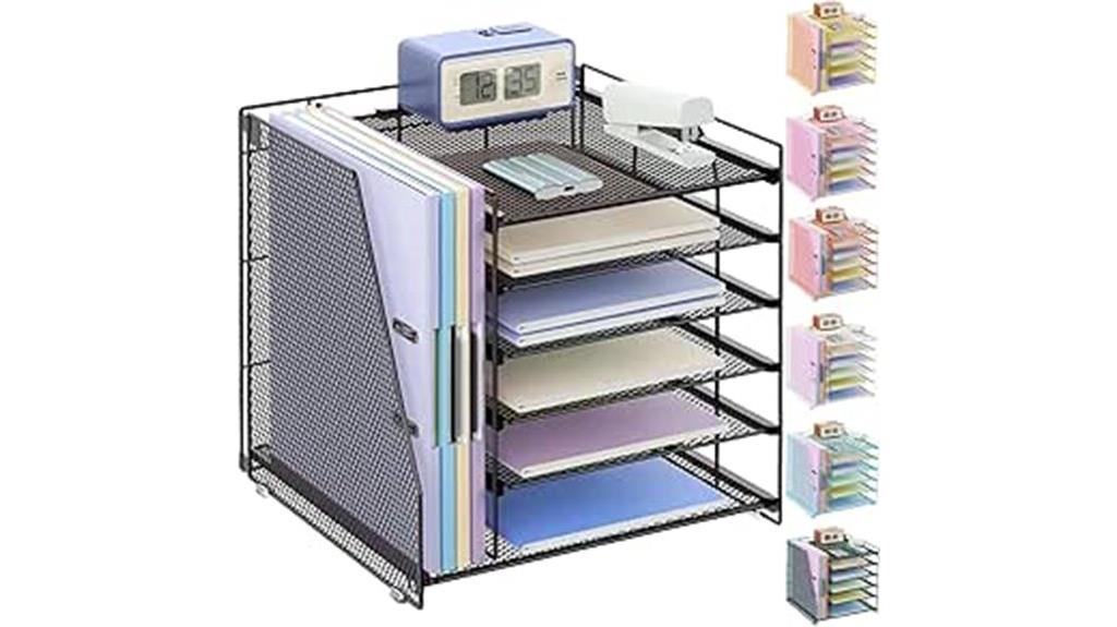 six tier desk organizer