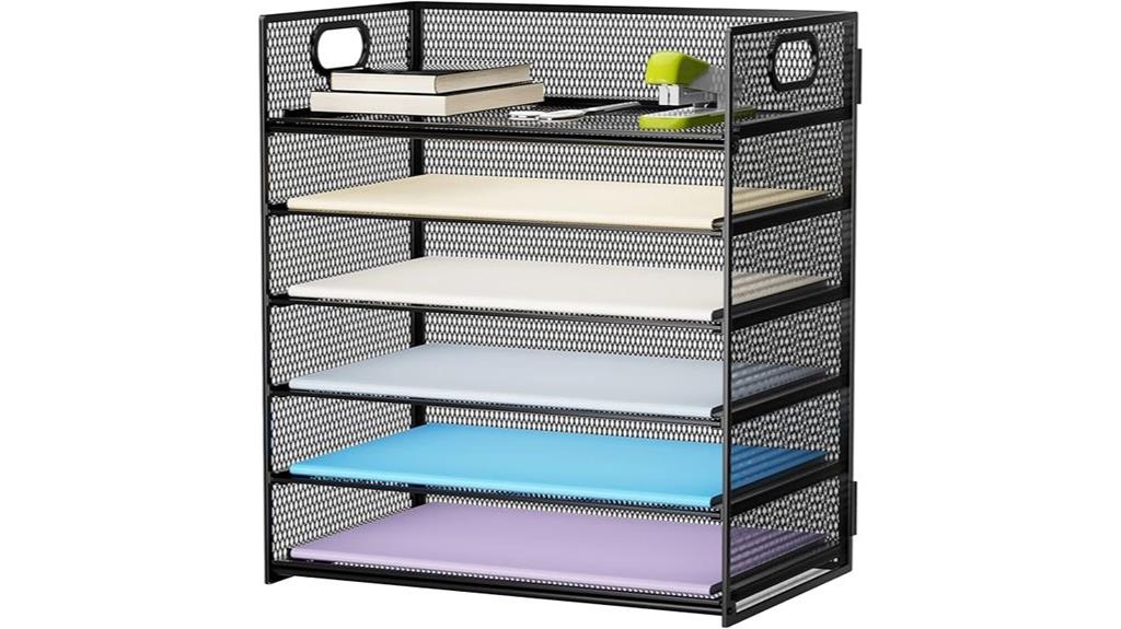 six tier mesh letter organizer