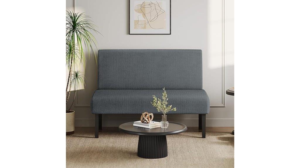 small corduroy two seater