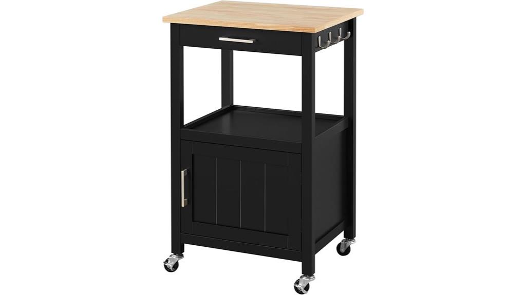 small wheeled kitchen island