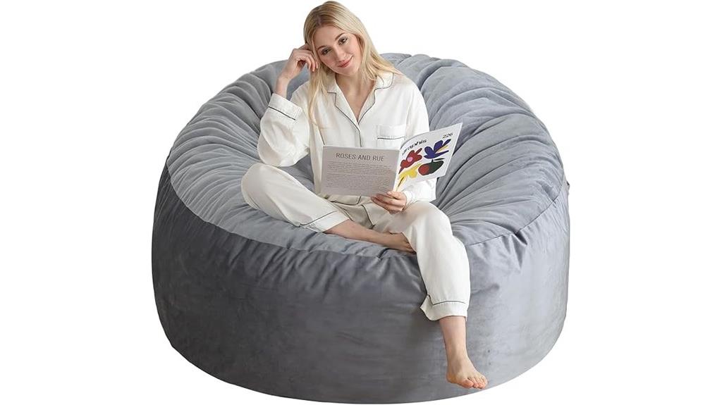 soft velvet bean bag