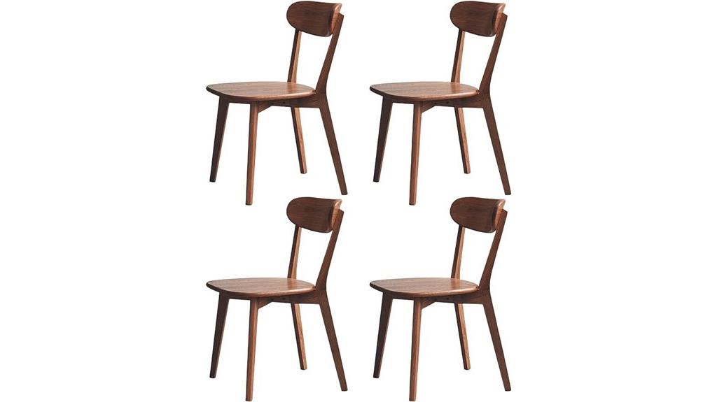 solid walnut oak chairs