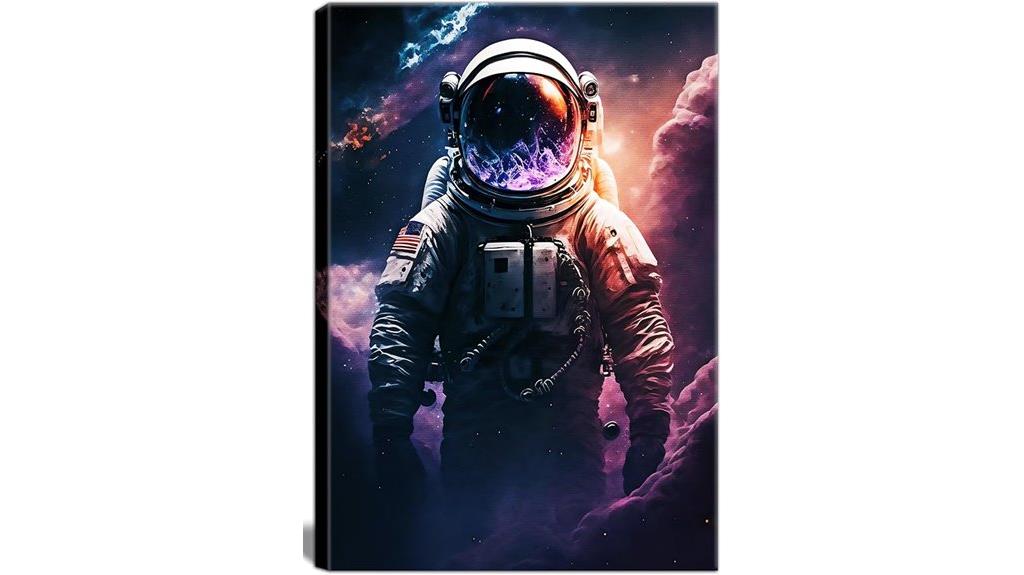 space themed astronaut wall art
