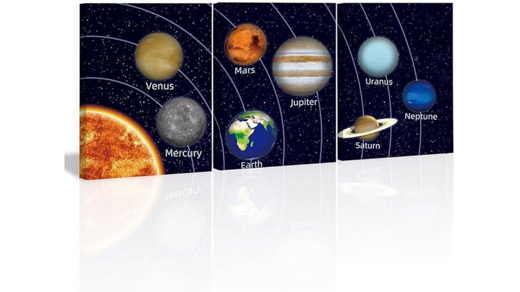 space themed boys wall art