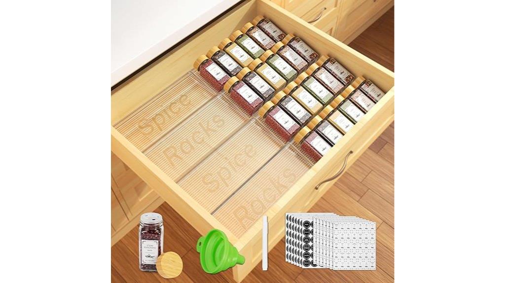 spice jars with organizer