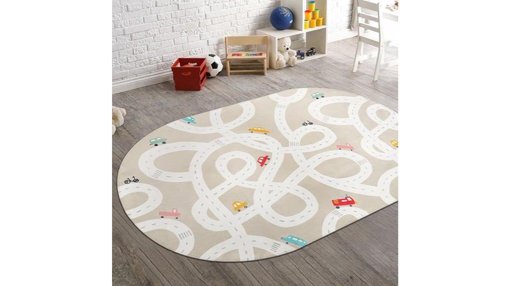 star themed kids play rug