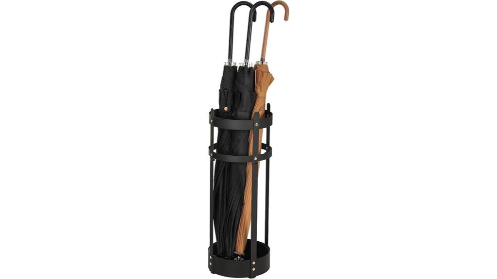 steel umbrella stand with drip