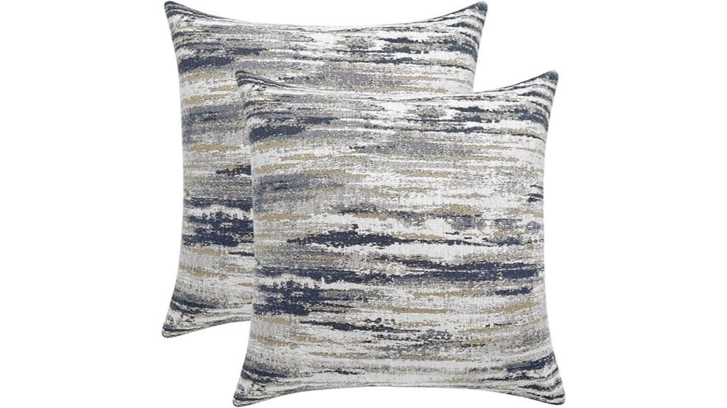striped chenille pillow set