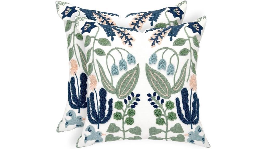 summer floral pillow set