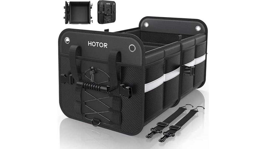 suv trunk organizer with reflective strips