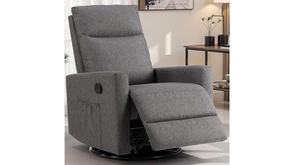 swivel reclining footrest chair