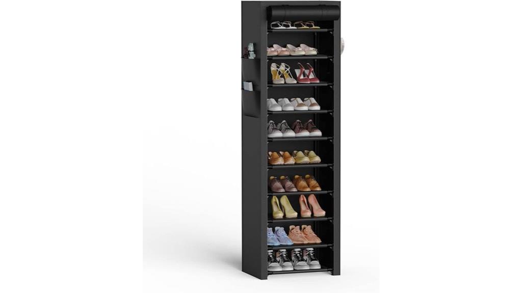 tall dustproof shoe organizer