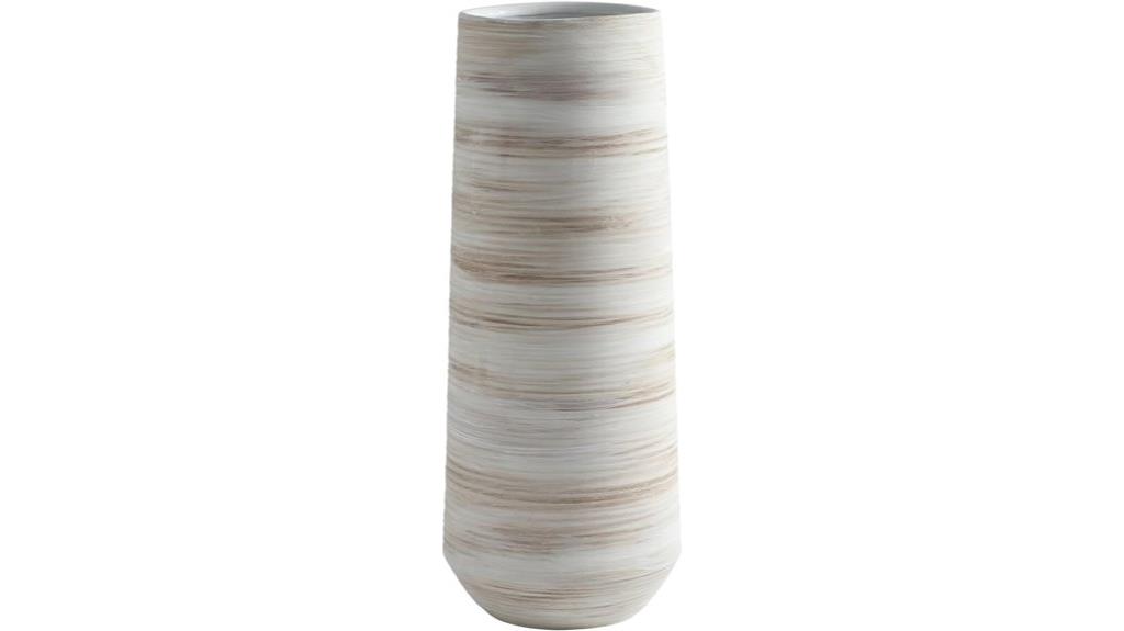 tall white floor vase