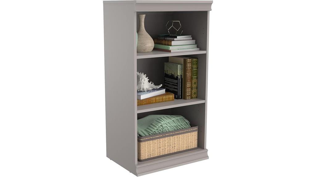 taupe 3 shelf storage